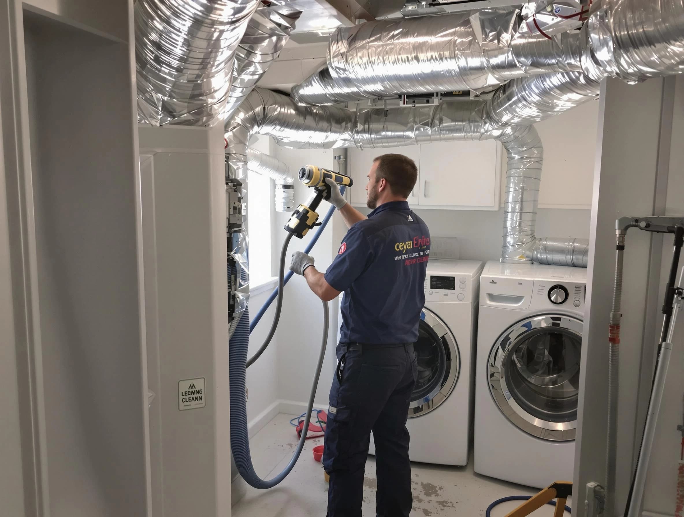 Corona Dryer Vent Cleaning specialist using advanced equipment for thorough duct cleaning in Corona